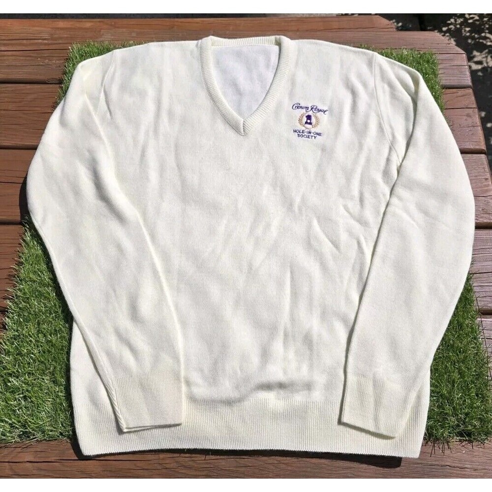 VTG Crown Royal Hole in One Society Sweater Super Rare New Without Tags No Size